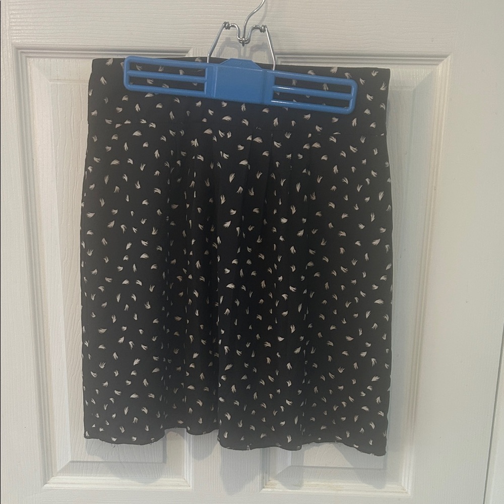 LOFT Black Skirt with White Accents